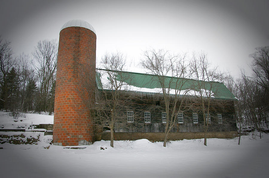 Winter Photograph - Winter Barn by Tom Reynen