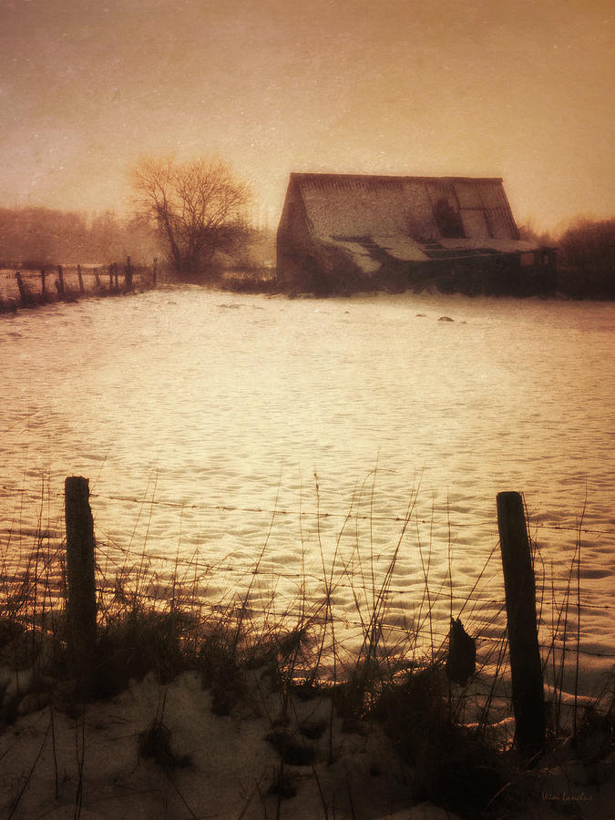 Winter Barn Photograph by Wim Lanclus
