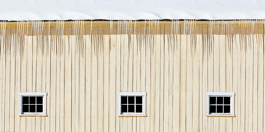 Winter Barn Windows Photograph by Alan L Graham