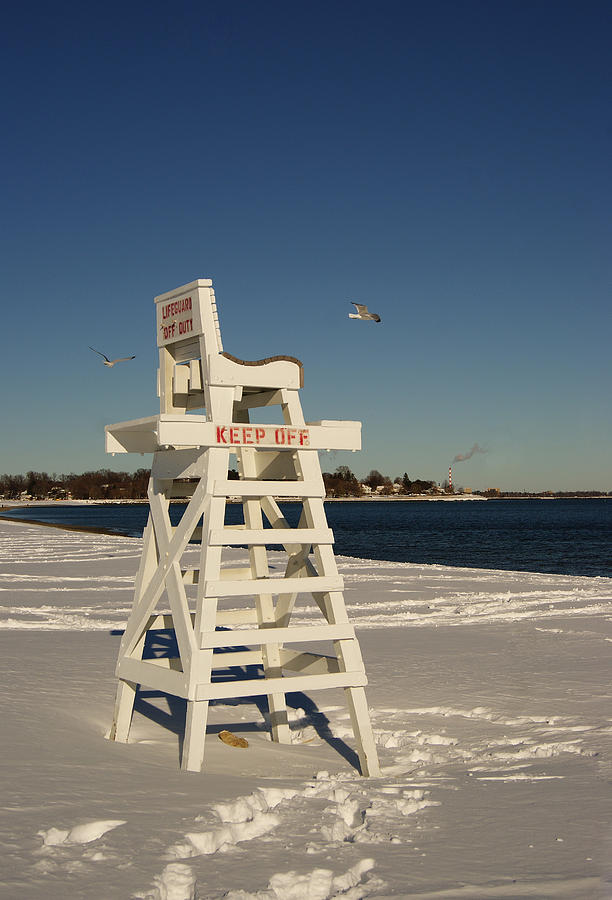 Winter Beach at Penfield  Photograph by Margie Avellino