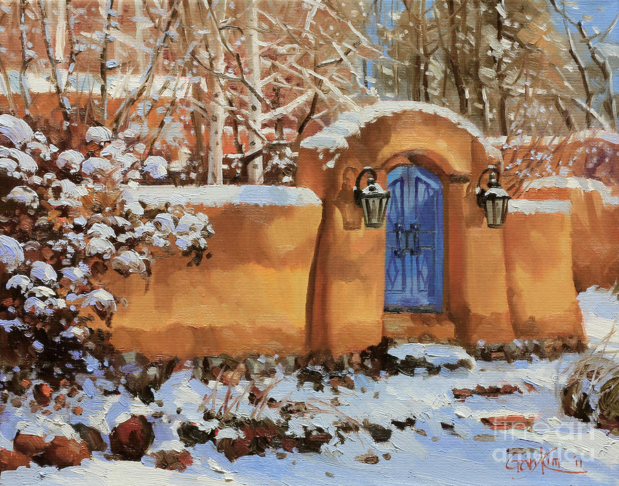 Fineart Painting - Winter Beauty of Santa Fe by Gary Kim