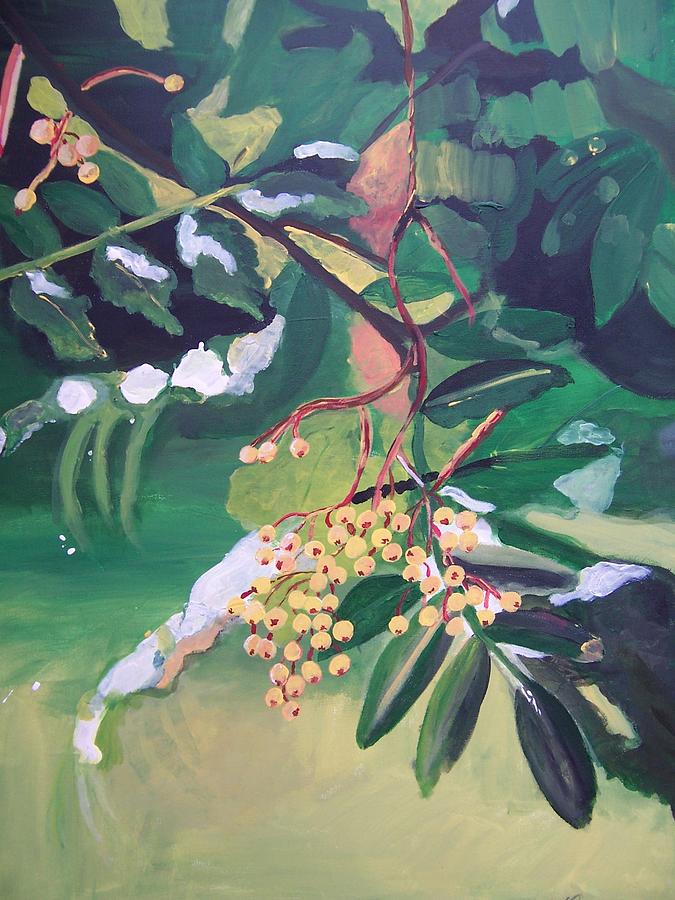 Winter Berry Painting by Krista Ouellette