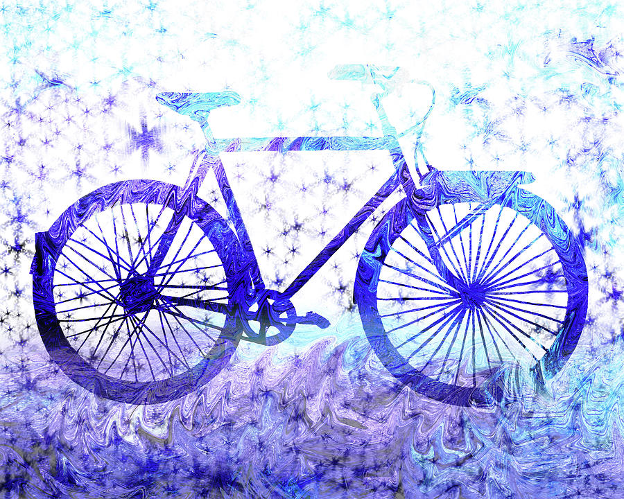 Winter Bicycle Painting by Irina Sztukowski