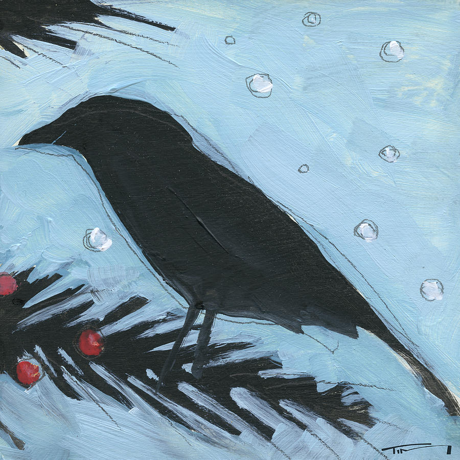 Winter Bird #2 Painting by Tim Nyberg