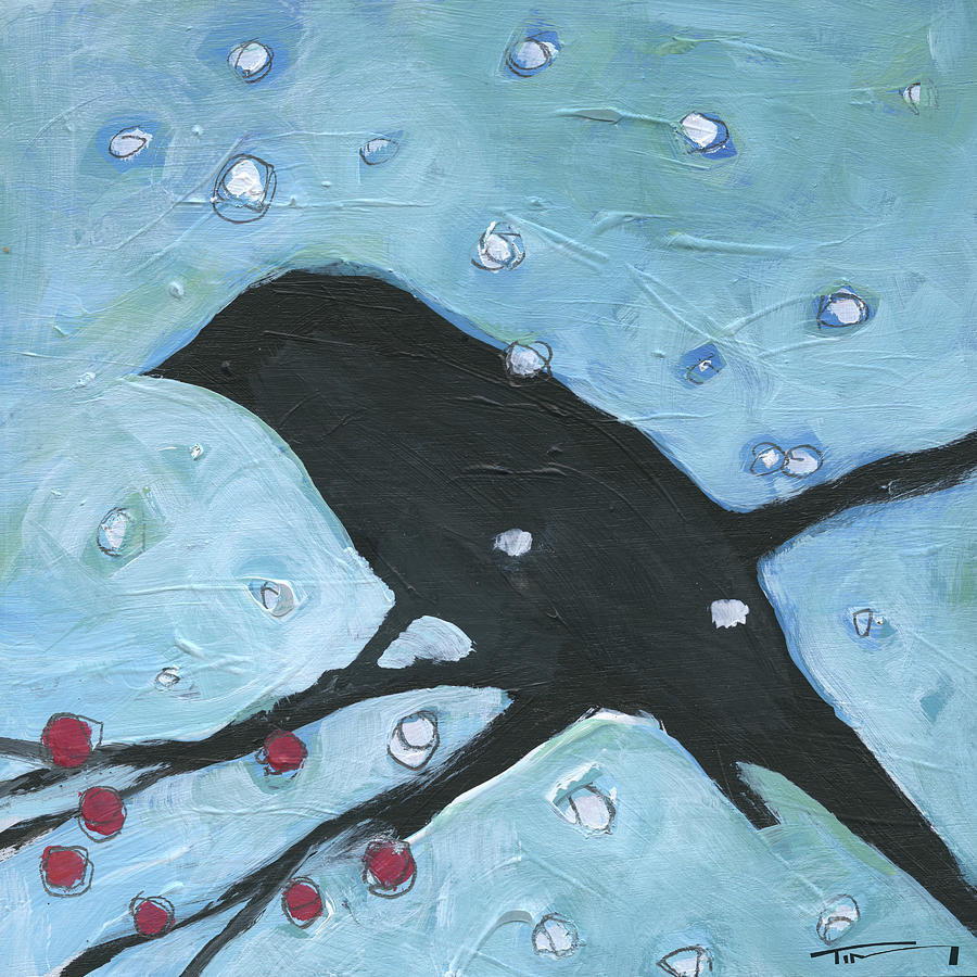 Winter Bird 3 Painting by Tim Nyberg