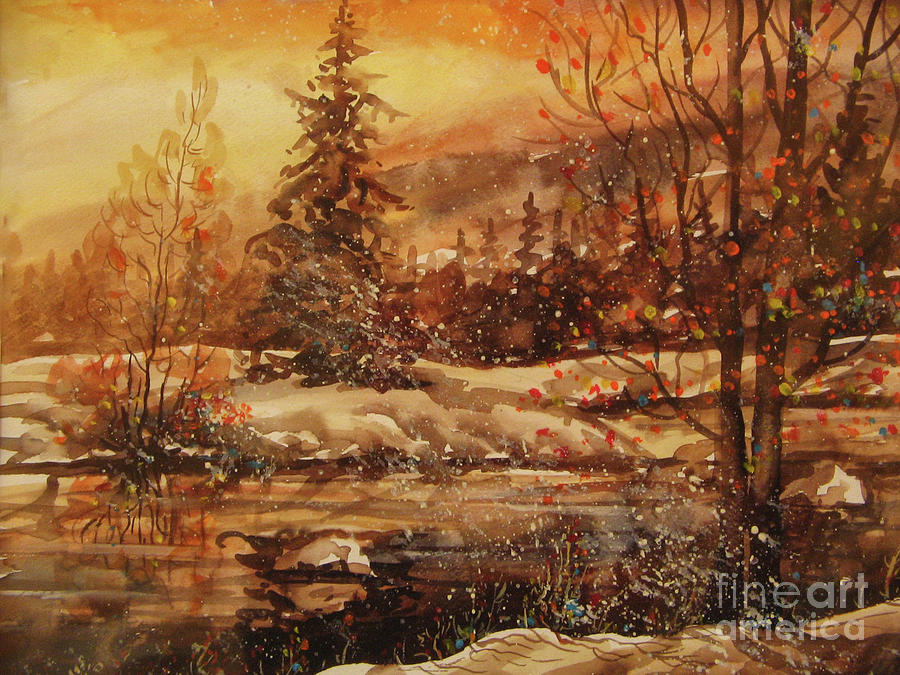 Winter Bliss Painting by Dariusz Orszulik