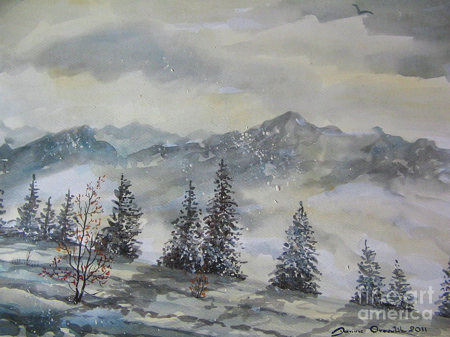 Winter Bliss II Painting by Dariusz Orszulik