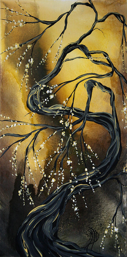 Winter Blossom by MADART Painting by Megan Aroon