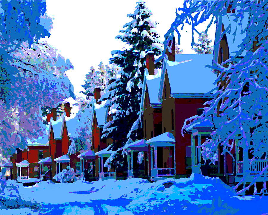 Nature Photograph - Winter Blues in Spokane by Ben Upham III