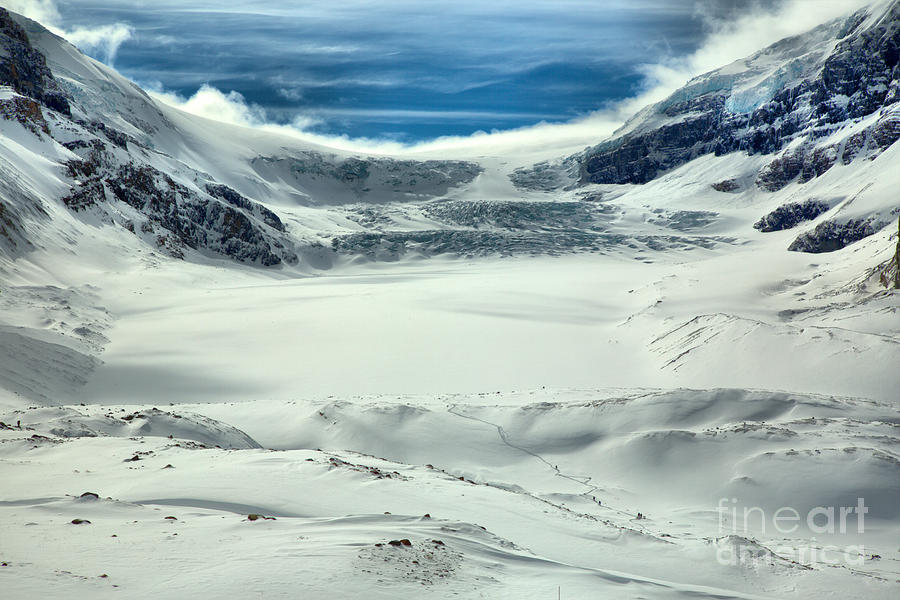 Winter Blues Over The Athabasca Glacier Photograph by Adam Jewell