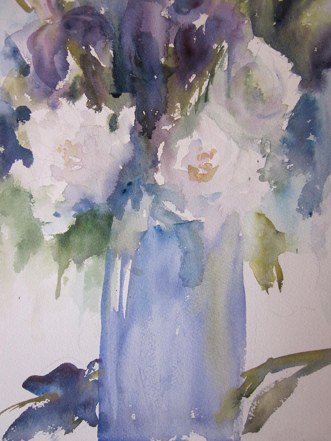 Rose Painting - Winter Blues by Sandra Strohschein