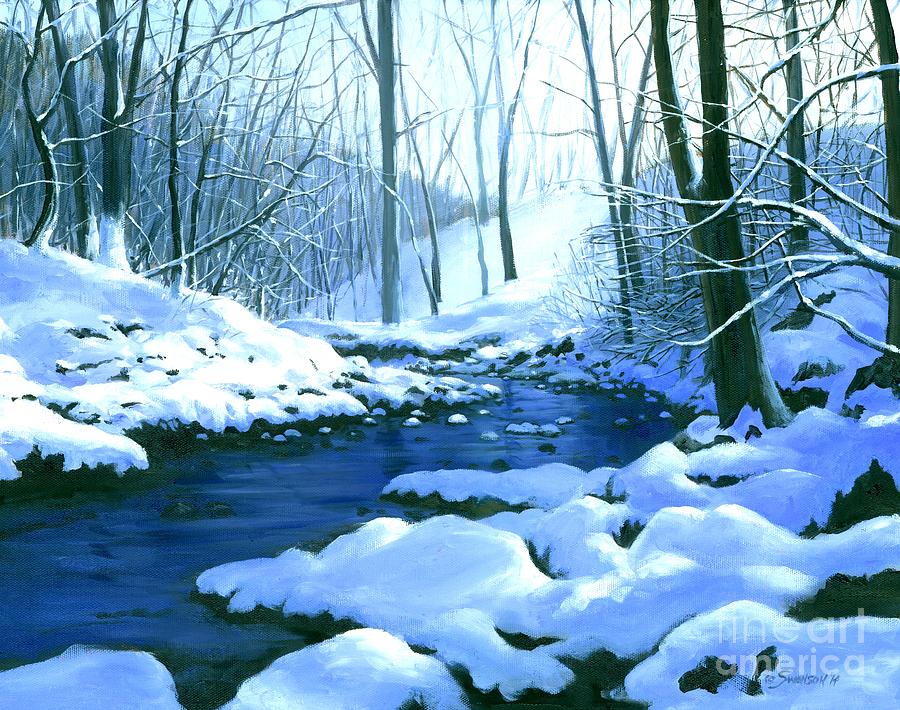 Winter Painting - Winter Blues  by Michael Swanson