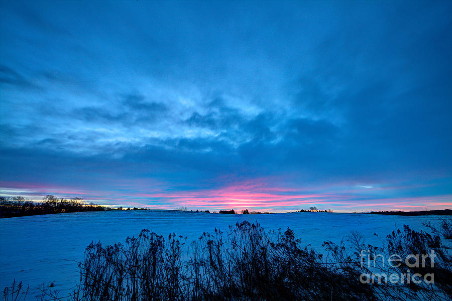 Winter Blues With A Hint of Pink Photograph by Wayne Moran