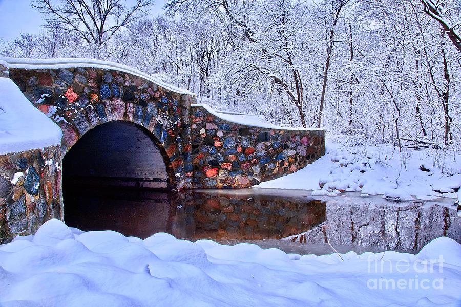 Winter Bridge Photograph by John Fabina
