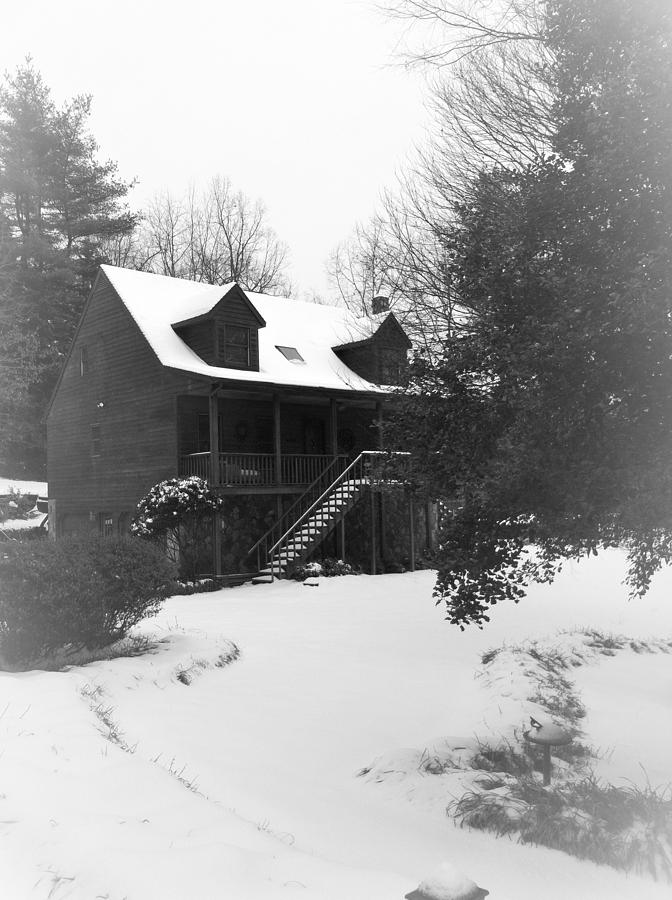 Winter Photograph - Winter Cabin by Rhonda Clark