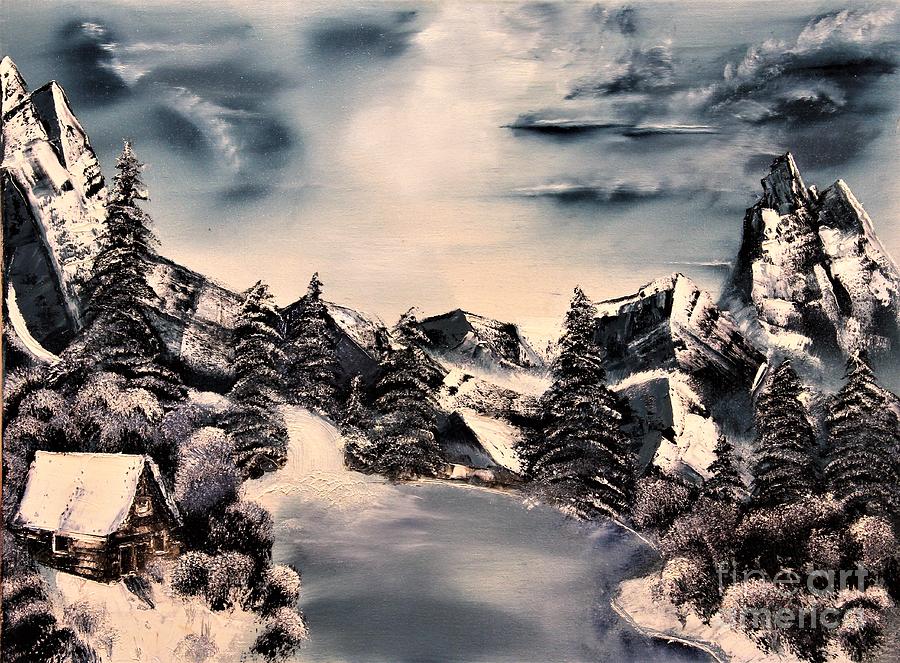 Winter Cabin Painting by Rich Donadio - Fine Art America