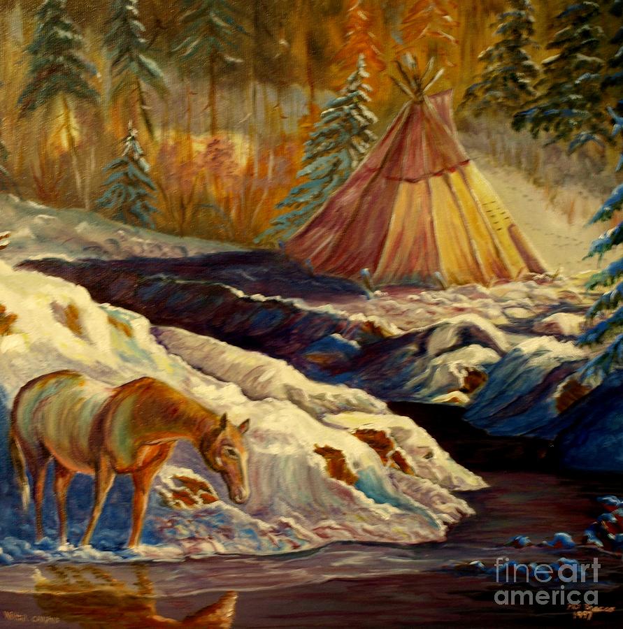 Winter Camping Mixed Media by Philip And Robbie Bracco