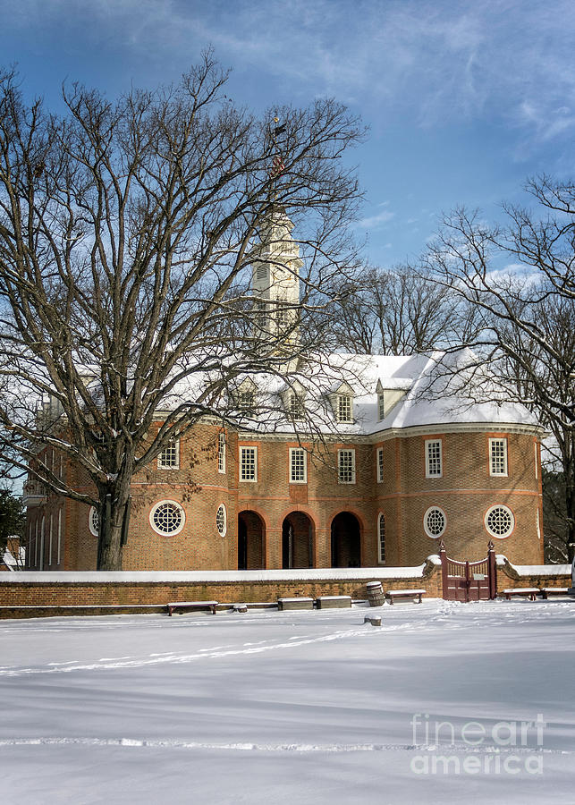 Winter Capitol Colonial Williamsburg Photograph by Karen Jorstad