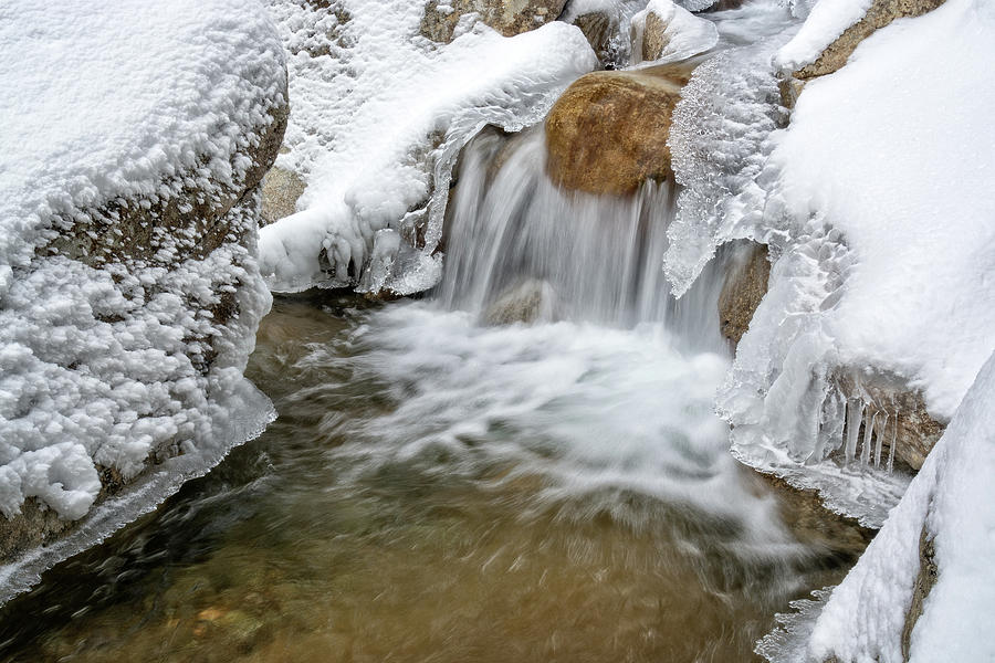 Winter Cascade NH Photograph by Michael Hubley