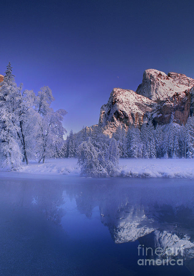 Winter Cathedral Rocks Yosemite National Park California Photograph by Dave Welling