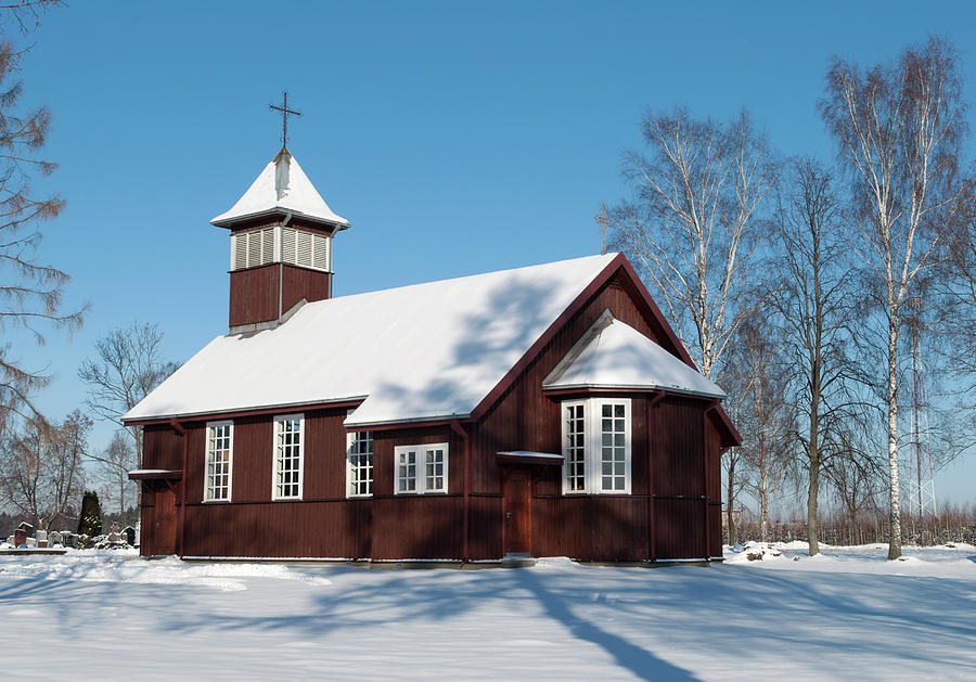Winter Church Photograph by Ramunas Bruzas