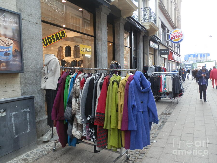 Winter coats on the Stroget Photograph by Margaret Brooks