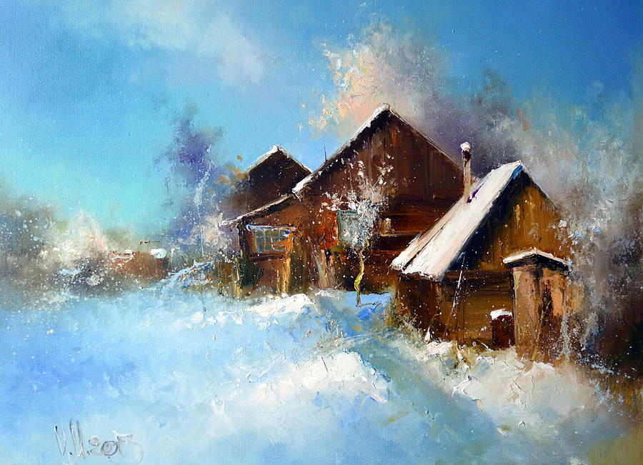 Winter Cortyard Painting by Igor Medvedev