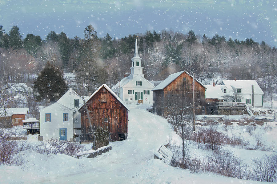Winter Country Snowfall - Waits River, Vermont by Joann Vitali Winter Country Snowfall - Waits River, Vermont by Joann Vitali