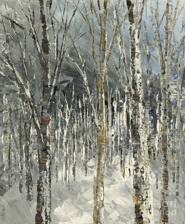 Winter Country Painting by Tatiana Iliina