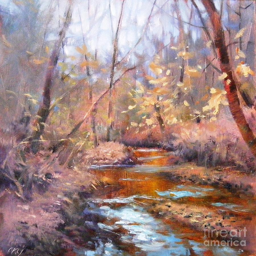 Winter Creek Painting by Celine  K Yong