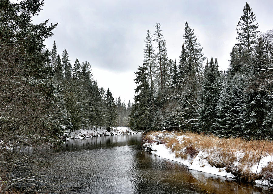 Winter Creek in Adirondack Park - Upstate New York Photograph by Brendan Reals