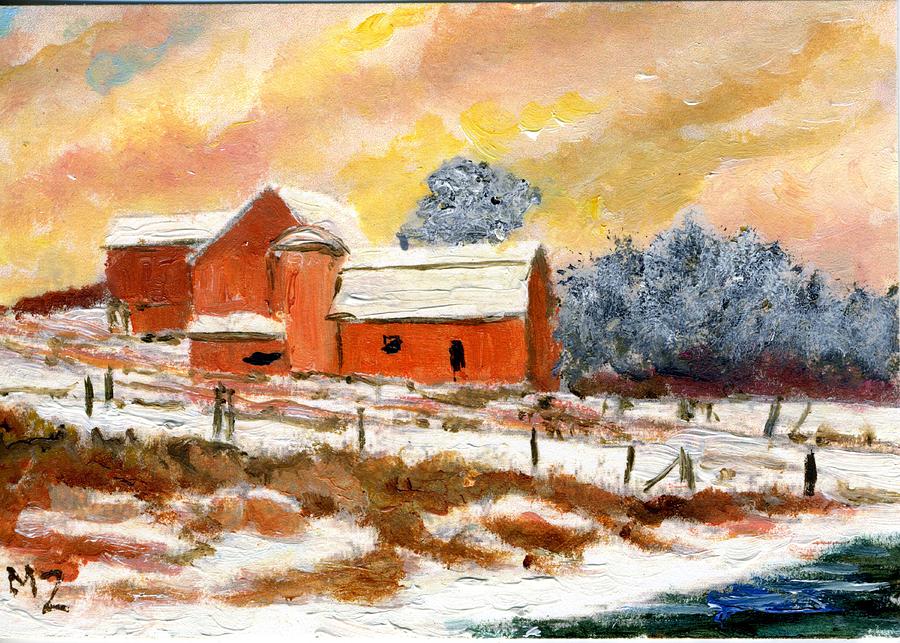 Winter Day Painting by Mary Mapes - Fine Art America