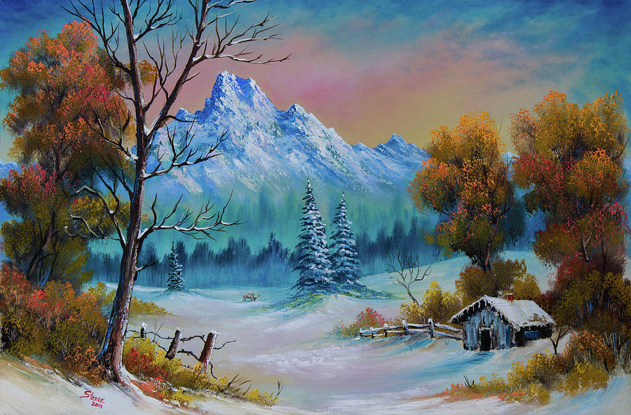 Winter Den Painting by Chris Steele