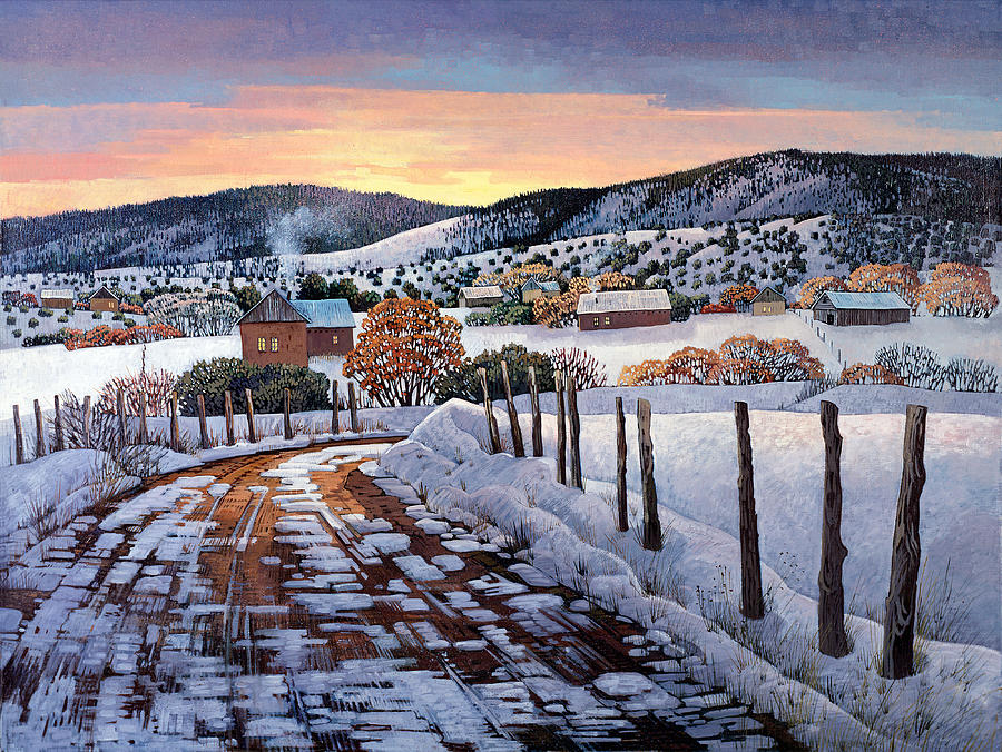 New Mexico Painting - Winter Dreams by Donna Clair