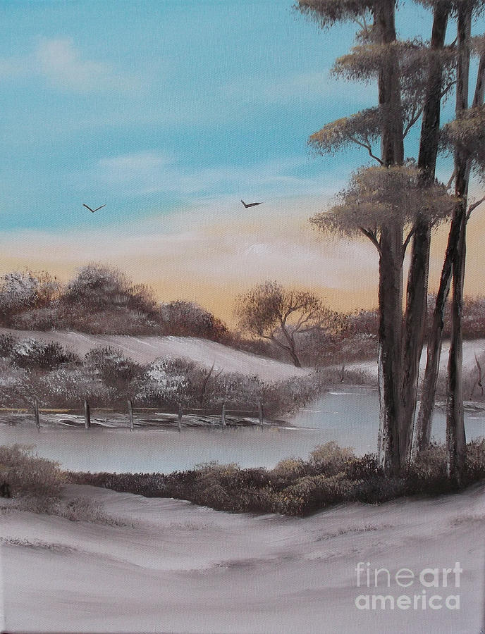Winter Drifting Along.for Sale Painting
