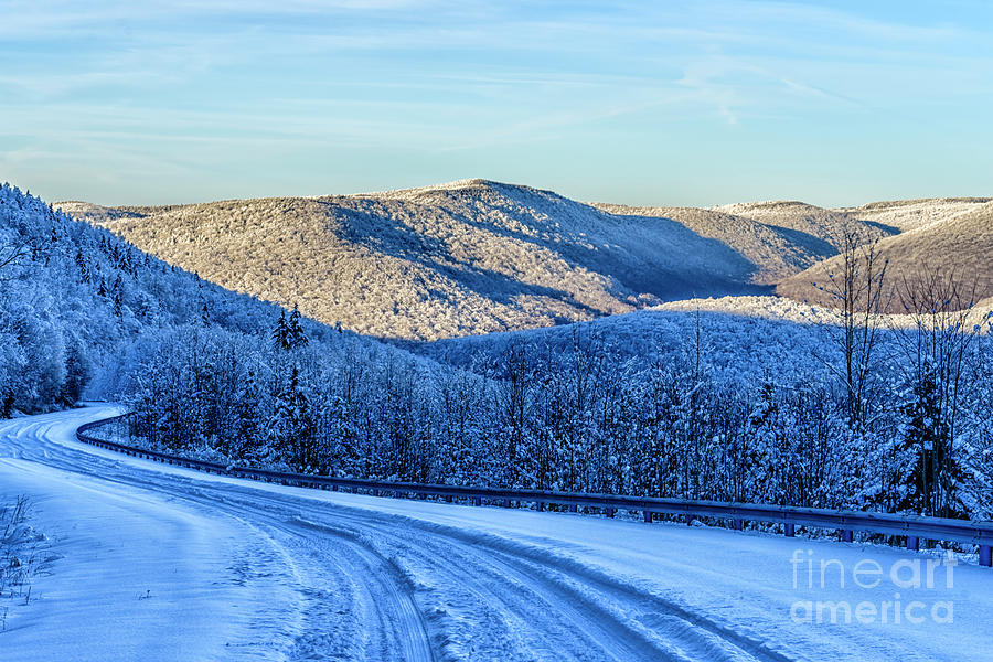 Winter Photograph - Winter Drive in the Mountains by Thomas R Fletcher