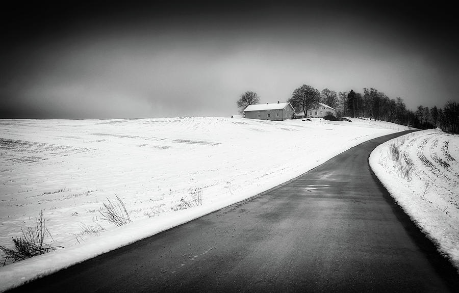 Winter Drive - Norway Photograph by Mountain Dreams