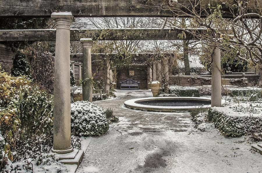 Winter English Walled Garden Photograph by Julie Palencia