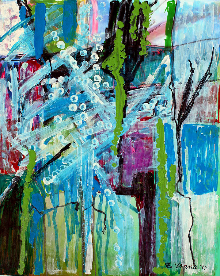 Abstract Painting - Winter by Ethel Vrana