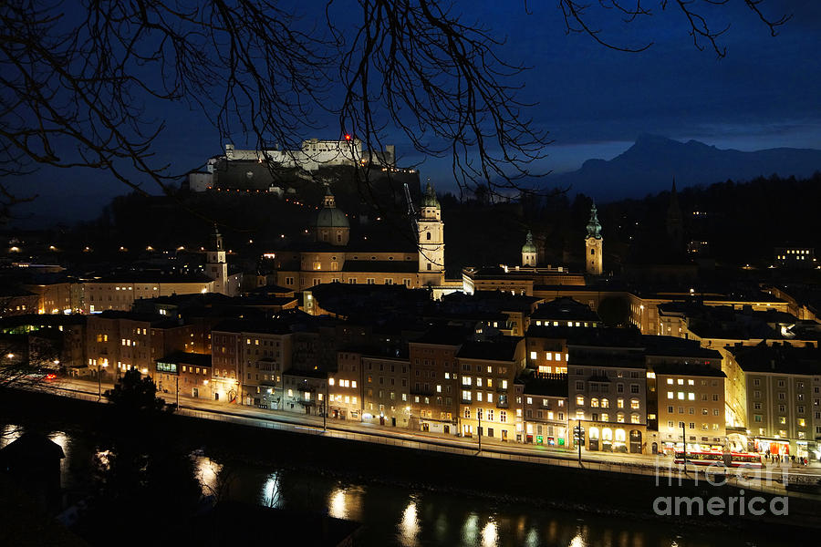 winter evening in Salzburg 2 Photograph by Rudi Prott