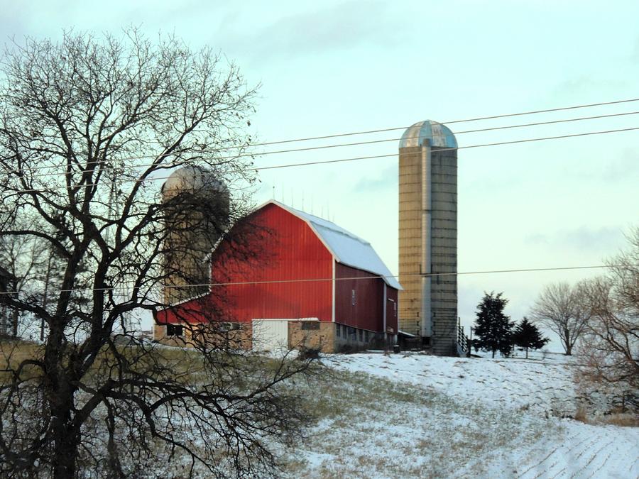 Winter Farm In Wisconsin Photograph