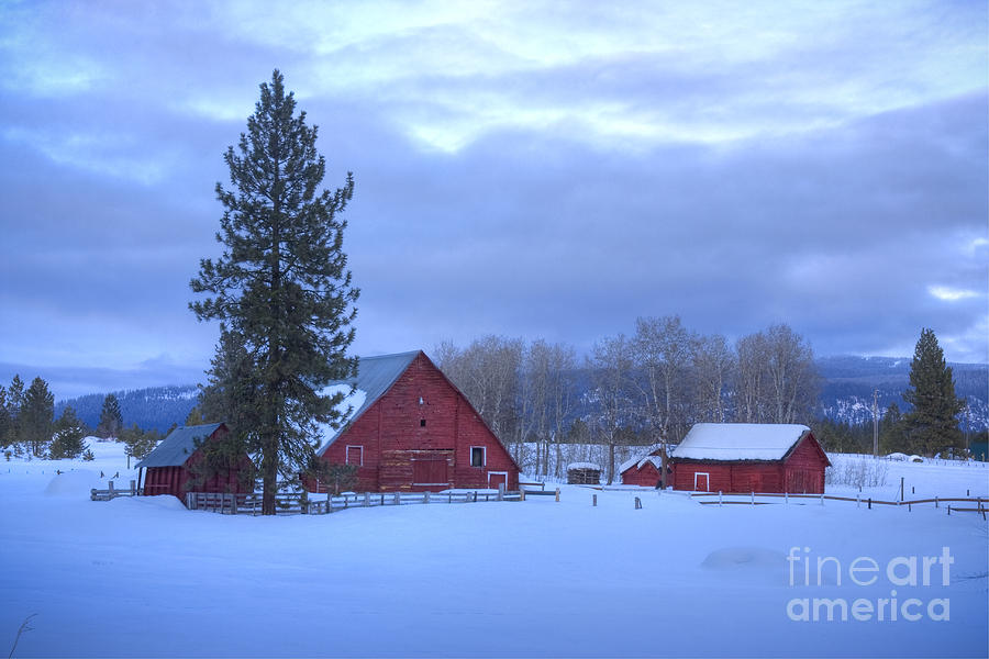 Winter Farmscene Photograph by Idaho Scenic Images Linda Lantzy