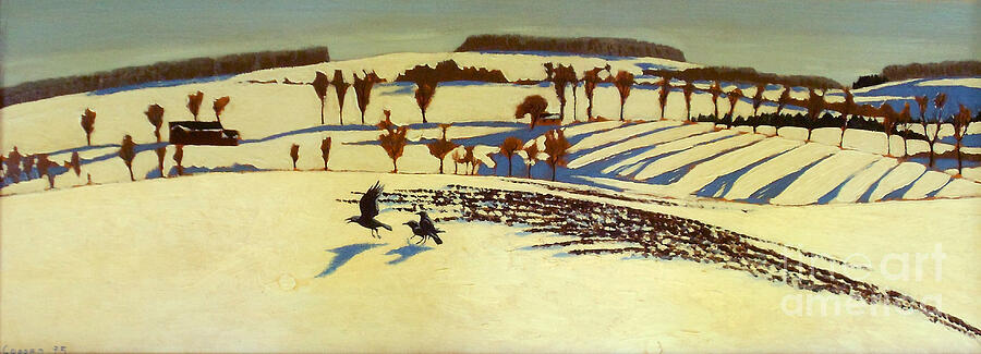 Winter Fields and Crows Painting by Robert Coppen
