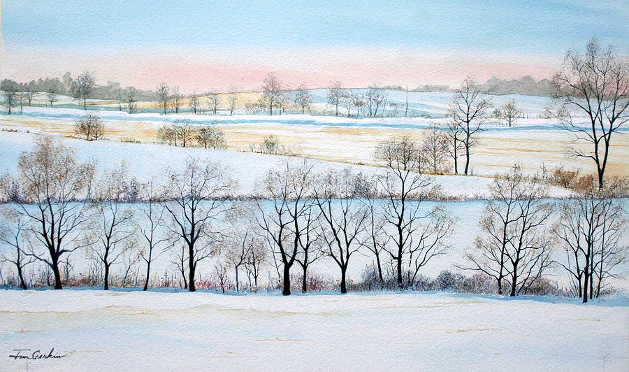 Winter Fields Painting by Jim Gerkin