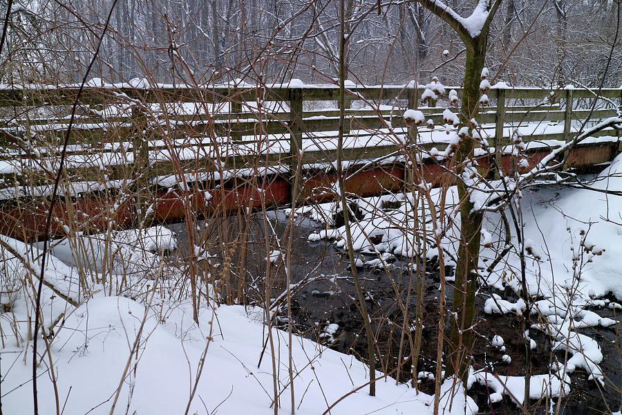 Winter Footbridge Photograph by Scott Kingery