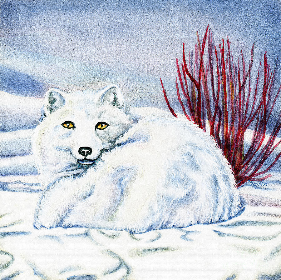 Winter Fox Painting by Antony Galbraith