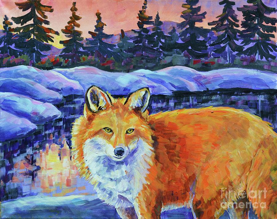 Winter Painting - Winter Fox by Harriet Peck Taylor