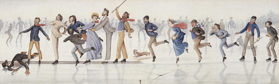Winter Painting - Winter Fun by Charles Altamont Doyle