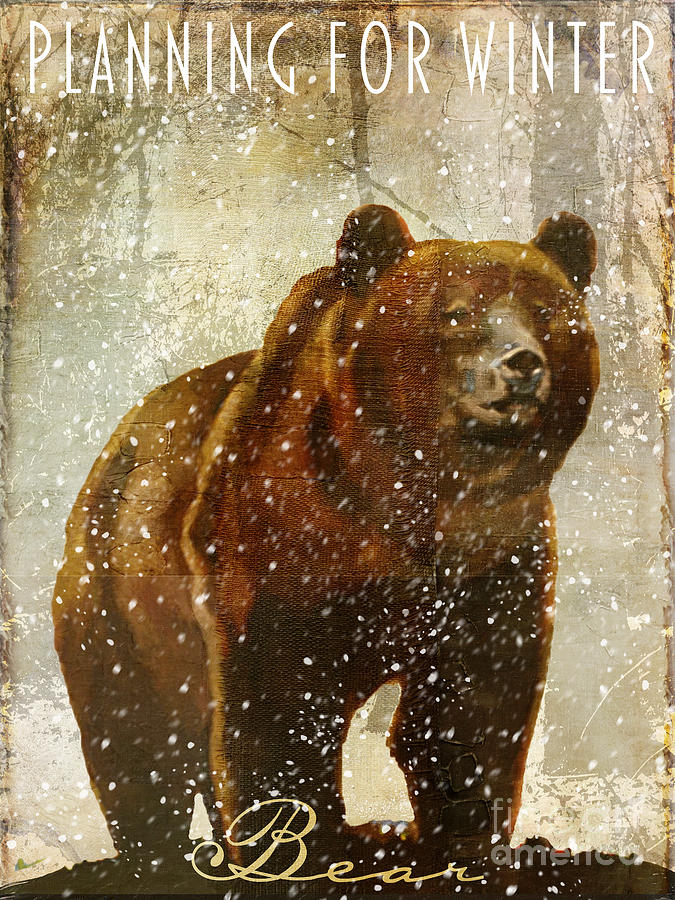 Winter Game Bear Painting by Mindy Sommers