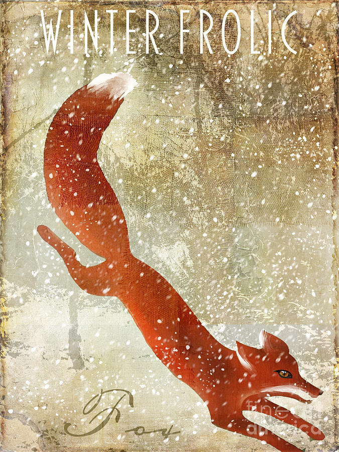 Animal Painting - Winter Game Fox by Mindy Sommers